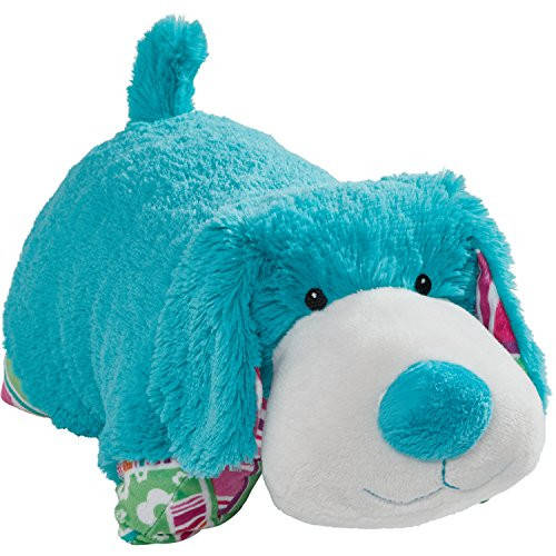 Pillow Pets Colorful, Teal Puppy, 18" Stuffed Animal Plush Toy