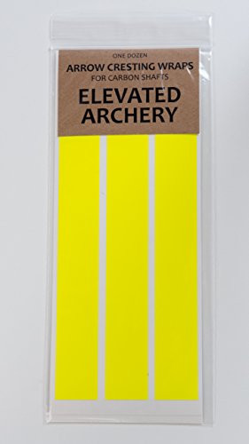 Elevated Archery Arrow Cresting Wraps for Carbon Shafts NEON Colors - Pack of 12 -Neon Yellow-