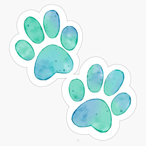 Leyland Designs Paw Prints Watercolor Sticker Outdoor Rated Vinyl Sticker Decal for Windows Bumpers Laptops or Crafts 5 inch