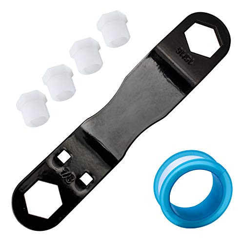 Leisure Coachworks RV Water Heater Drain Plug and Wrench Kit - Designed for RV  and  Camper Water Heater Drain Plugs- Fits 7/8 inch  and  15/16 inch Drain Plugs -Water Heater Drain Plugs and Wrench Kit-
