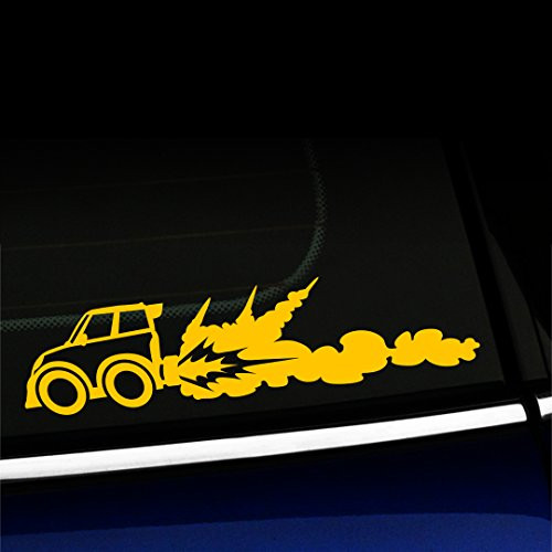 Artistic Reflection Rocket Car - Vinyl Decal for Mini Cooper - Choose Color - -Yellow-