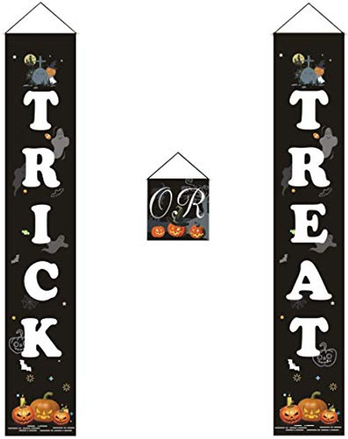 Halloween Outdoor Decoration Trick or Treat Banner for Front Door Display Halloween Outdoor Decoration Trick or Treat Banner for Front Door Display