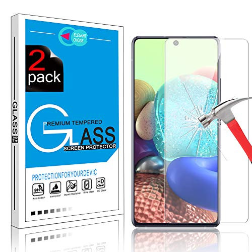 Elegant Choise Samsung Galaxy A71 5G/Galaxy A71 5G Glass Screen Protector Tempered Glass Screen Protector 6.7 Inch Display Anti-Scratch 3D Touch Easy Installation for Samsung Galaxy A71 5G -2 Pieces