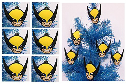 Super Hero WOLVERINE Holiday Christmas Ornament Set - Unique Shatterproof Plastic Design