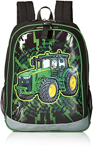 John Deere Boys' Backpack, Black Green