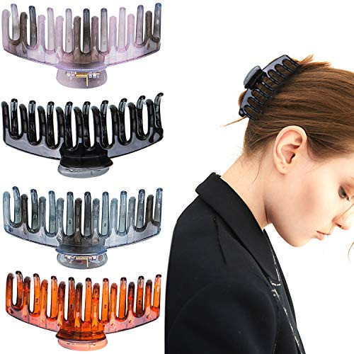 4 Pcs Large Hair Claw Clips For Women Nonslip Big Banana Claw Hair Clips for Women Girls Strong Hold Hair Clips for Thick Hair Accessories 4 Pcs Large Hair Claw Clips For Women Nonslip Big Banana Claw Hair Clips for Women Girls Strong Hold Hair Clips for Thick Hair Accessories