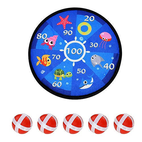Dart Board for Kids with 5 Sticky Balls Safe Classic Kids Game Dart Board Set with Hook Best Toy Gift for Boys and Girls Indoor Outdoor Classic Games Diameter 17.7 Inches -B- Dart Board for Kids with 5 Sticky Balls Safe Classic Kids Game Dart Board Set with Hook Best Toy Gift for Boys and Girls Indoor Outdoor Classic Games Diameter 17.7 Inches -B-