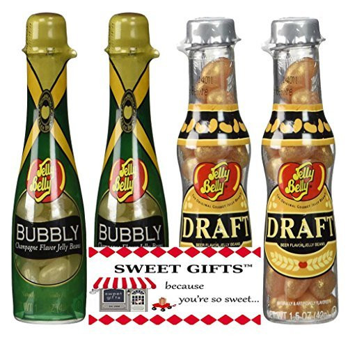 Jelly Belly Draft Beer and Bubbly Champagne Gourmet Jelly Beans - Gift Set by Sweet Gifts