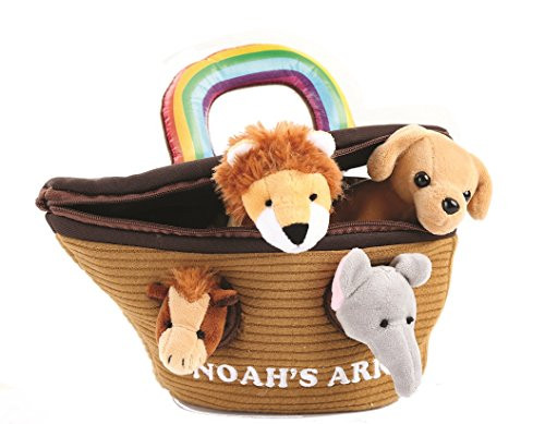 Animal House Noah's Ark Plush Animals Sound Toys With Carrier | Plush Animal Toy Baby Gift | Toddler Gift
