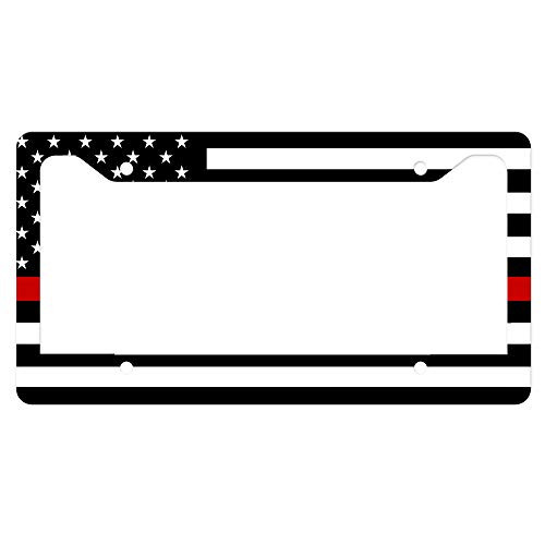 Thin Red Line Firefighter License Plate Frame
