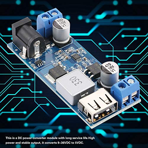 Oumefar 9-36V12V 24V to 5V Step Down Module 30W DC-DC USB Charging Power Converter for Machines