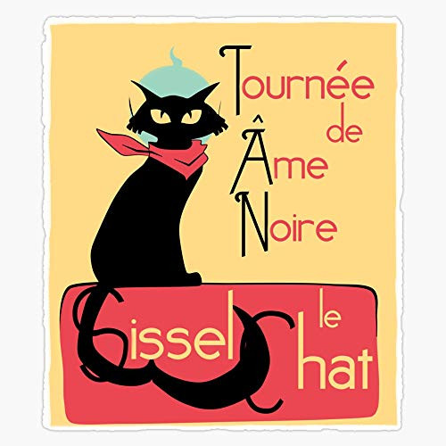 Leyland Designs Sissel Le Chat Sticker Outdoor Rated Vinyl Sticker Decal for Windows Bumpers Laptops or Crafts 5 inch