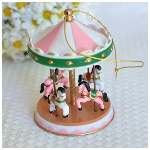 Unbranded Pink Circus Carousel Cake Topper for Baby Showers Birthdays Vintage Carnival