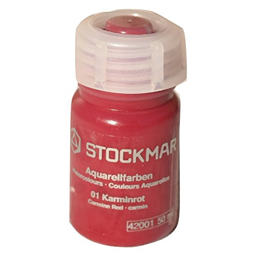 Stockmar Circle Color Watercolor Paint: Carmin Red, 50ml