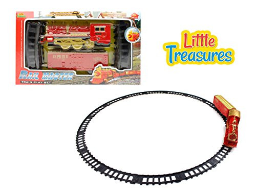 Little Treasures Engine Rail Master Train Play Set is An Enjoyable Experience Watch Your Kid's Eyes Sparkle Just Like the Engine Headlights As the Train Goes Round for Children of Ages 3 and Up Little Treasures Engine Rail Master Train Play Set is An Enjoyable Experience Watch Your Kid's Eyes Sparkle Just Like the Engine Headlights As the Train Goes Round for Children of Ages 3 and Up
