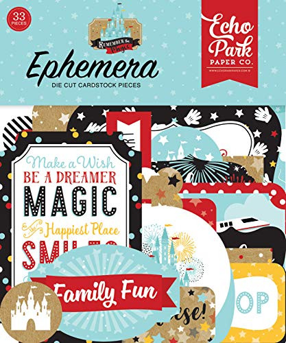 Echo Park Paper Company Remember The Magic ephemera red black yellow blue kraft
