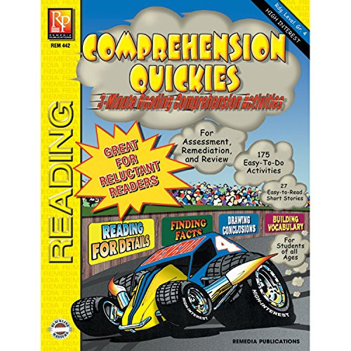 REMEDIA PUBLICATIONS Quickies Reading Level 4 Multicolor Book Comprehension Workbook
