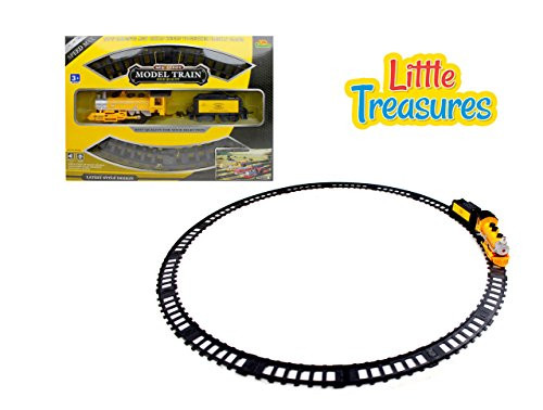 Little Treasures Steam Locomotive Train with Cargo Carriage Play Toy Set