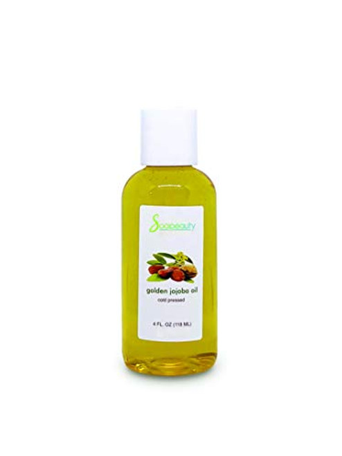 JOJOBA OIL 100 percent PURE RAW UNREFINED GOLDEN ORGANIC COLD PRESSED 4 OZ