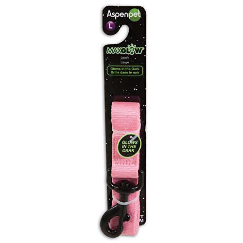 Petmate Glow-in Dark Leash 1 inch x 4 Hot Pink