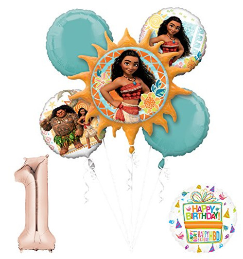 Moana 1st Birthday party Supplies and Princess Balloon Bouquet Decorations Moana 1st Birthday party Supplies and Princess Balloon Bouquet Decorations