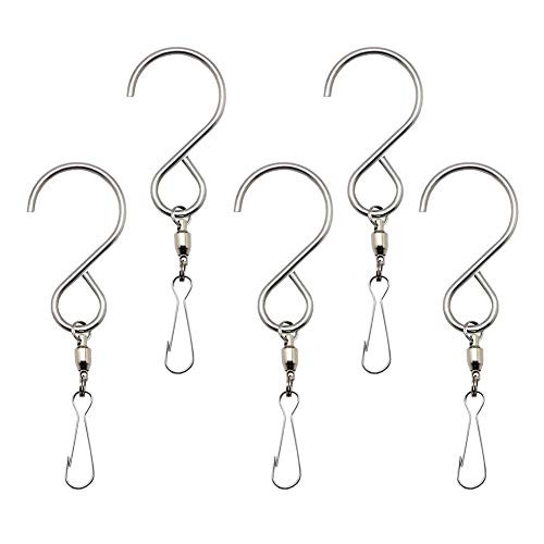 YUTALOW Swivel Hooks ClipsSpinning Swivel S-Hooks for LED Solar Color Changing Wind Chimes