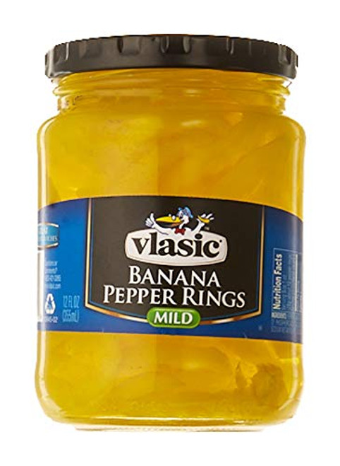 Vlasic Deli Style Mild Banana Pepper Rings Keto Friendly 12 FL OZ