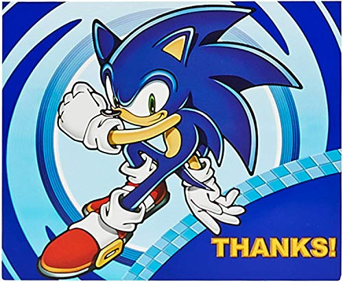Birthday Express Sonic the Hedgehog Thank You Notes with Envelopes 8-Count