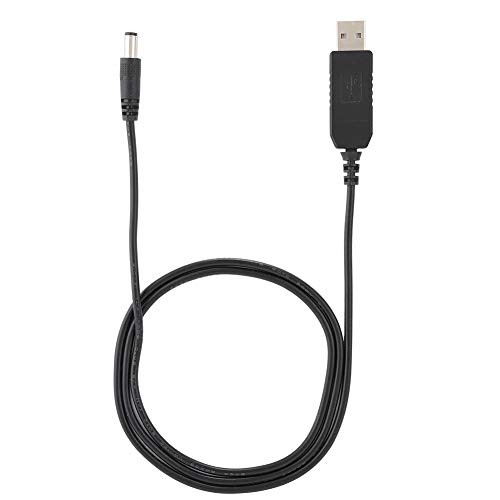 USB to 5.5MM x 2.1MM Power Line Low-Power Devices Black Boost Line for 5V to 12V