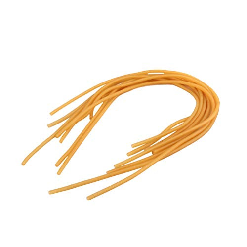 SUPVOX 10pcs Rubber Tubes for Bamboo Hammers Beaters Yangqin Chinese Dulcimer Parts -Yellow-