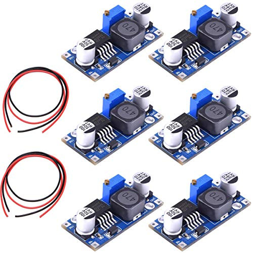 DAOKI 6Pcs Step-Down Power Supply Module LM2596 LM2596S Buck Converter DC to DC 3.0-40V to 1.5-35V High Efficiency Voltage Regulator Module
