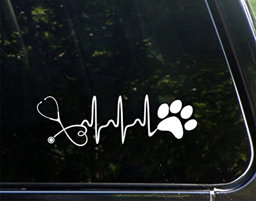 Sweet Tea Decals Veterinarian Lifeline- 8-3/4 inch x 3 inch- Vinyl Die Cut Decal/Bumper Sticker for Windows Trucks Cars Laptops Macbooks Etc. Sweet Tea Decals Veterinarian Lifeline- 8-3/4 inch x 3 inch- Vinyl Die Cut Decal/Bumper Sticker for Windows Trucks Cars Laptops Macbooks Etc.