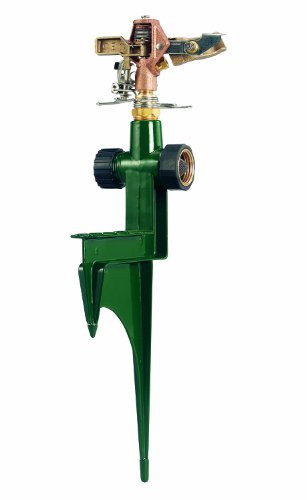 Orbit 58214N Brass Impact Sprinkler on Heavy-Duty Step Spike