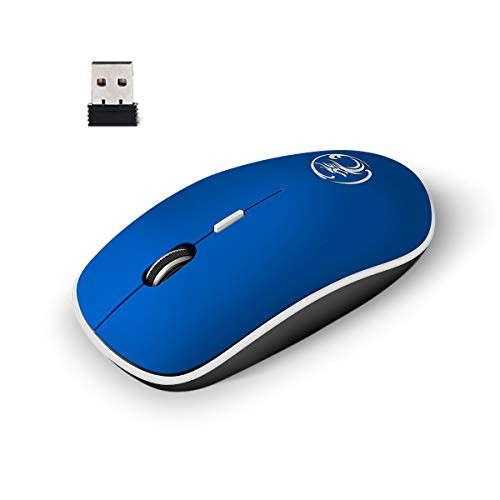 Ayunjia 2.4GHz Wireless Office Optical Mouse Game Wireless Mice with USB Receiver 800/1200/1600 DPI 4 Buttons for Laptop PC Computer