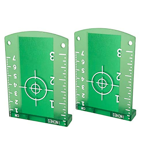 Laser Targets 2 Pack Magnetic Floor Laser Targets Card Plate for Green Beam Laser Level