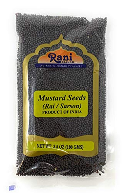 Rani Black Mustard Seeds Whole Spice -Kali Rai- 3.5oz -100g- All Natural ~ Gluten Friendly - NON-GMO - Vegan - Indian Origin Rani Black Mustard Seeds Whole Spice -Kali Rai- 3.5oz -100g- All Natural ~ Gluten Friendly - NON-GMO - Vegan - Indian Origin
