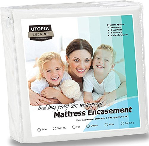 Utopia Bedding Zippered Mattress Encasement - Bed Bug Proof, Dust Mite Proof Mattress Cover - Waterproof Mattress Cover Protects from Insects and Fluids (Full)