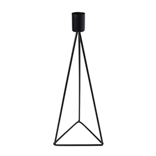 niumanery Triangle Geometric Candlestick Tealight Candle Holder Stand Wedding Party Decor Black S