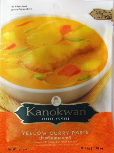 Yellow Curry Paste Authentic Taste Easy Cooking 1 X 50 G by Kanokwan