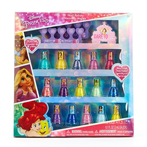 Townley Girl Disney Princess Peel-Off Nail Polish Gift Set for Kids, 18 Count Townley Girl Disney Princess Peel-Off Nail Polish Gift Set for Kids, 18 Count