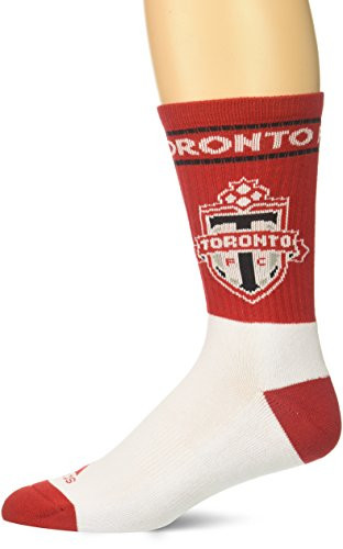 adidas MLS Toronto Fc Mens Team Name  and  Logo Crew Socks Size 12-15 Red