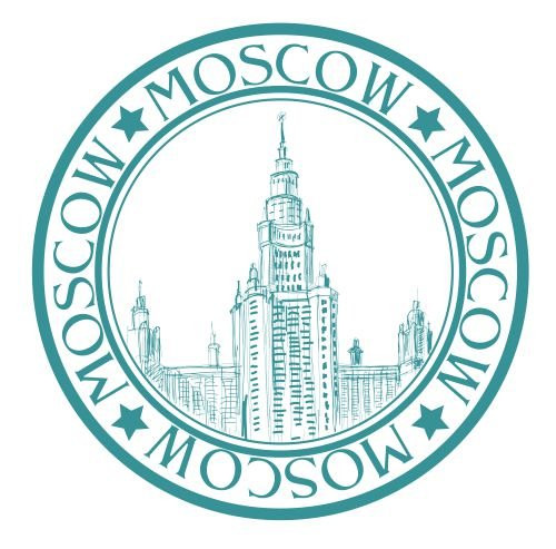 Moscow Russia Stamp Circle Vinyl Sticker Decal