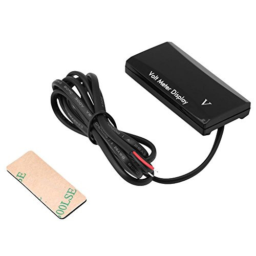 Naroote 12V Car Motorcycle Digital LED Display Voltmeter Voltage Volt Gauge Panel Meters-Blue-