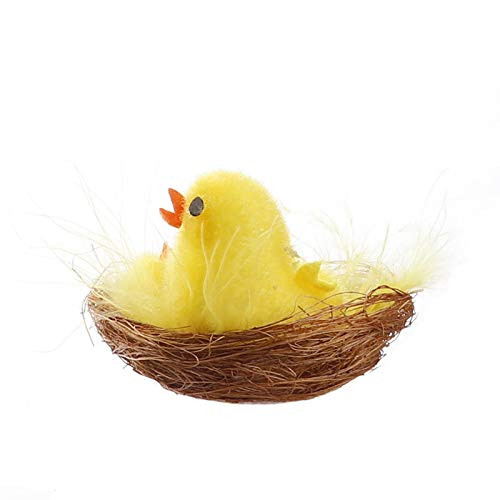 Mokylor Mini Easter Chicks12 Pcs Small Cute Yellow Easter Plush Chicks Baby Chicks for Easter Party Easter Egg Bonnet Decoration Easter Hunt