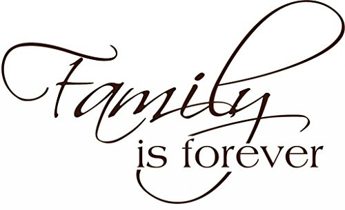 Klein_Kreations  inchFamily is Forever Wall Decor Vinyl Decal Dark Brown