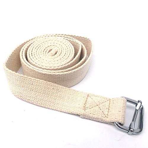 FGFGG 3M Fitness Yoga Stretch Belt with Metal Clasp Improve Flexibility Strengthen and Tone MusclesPerfect for Yoga Pilates Daily Exercise