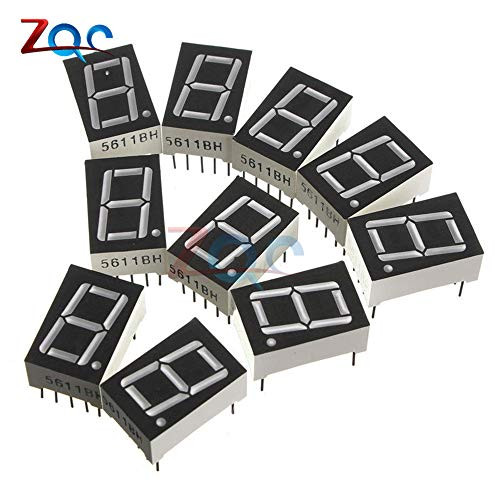 10PCS 0.5 inch Red 7 Segment 0.5 LED Display Digital Tube Common Anode 1 Bit