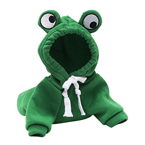 Roagerly Pet Clothes Dogs Hooded Sweatshirt Fruit Warm Coat Sweater Cold Weather Costume for Puppy Small Medium Large Dog -Greenm-