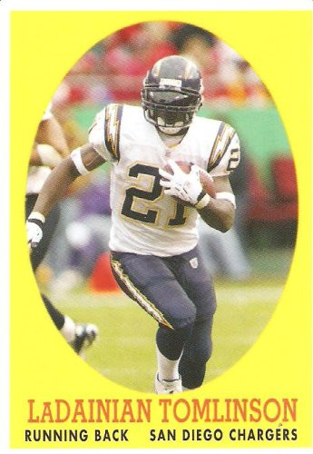 2007 Topps Turn Back The Clock  10 LaDainian Tomlinson / San Diego Chargers / NFL Football Card - Mint Condition - In Protective Display Case