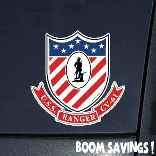 Boomsavings US Navy Aircraft Carrier USS Ranger -CV61 6 inch Decal Sticker